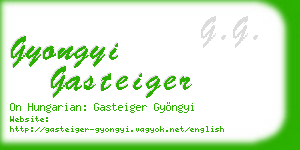 gyongyi gasteiger business card